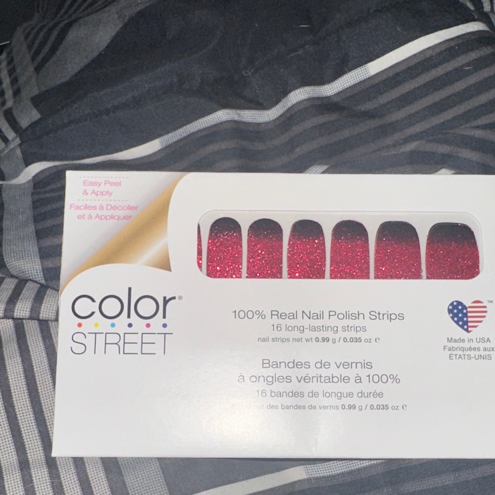 Color Street Sparkling Red Nail Strips